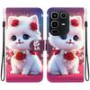 Handmade PU Leather Flip Case for Infinix Note 50 4G/Note 50 Pro 4G (X6858/X6855) Anti-Slip Shockproof Cover with Wrist Strap & Heart/Rose Cat Designs
