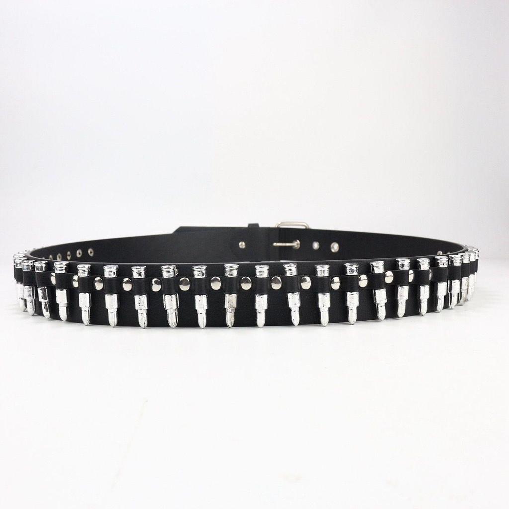Ceinture de mode américaine punk incrustée de balles pour femmes