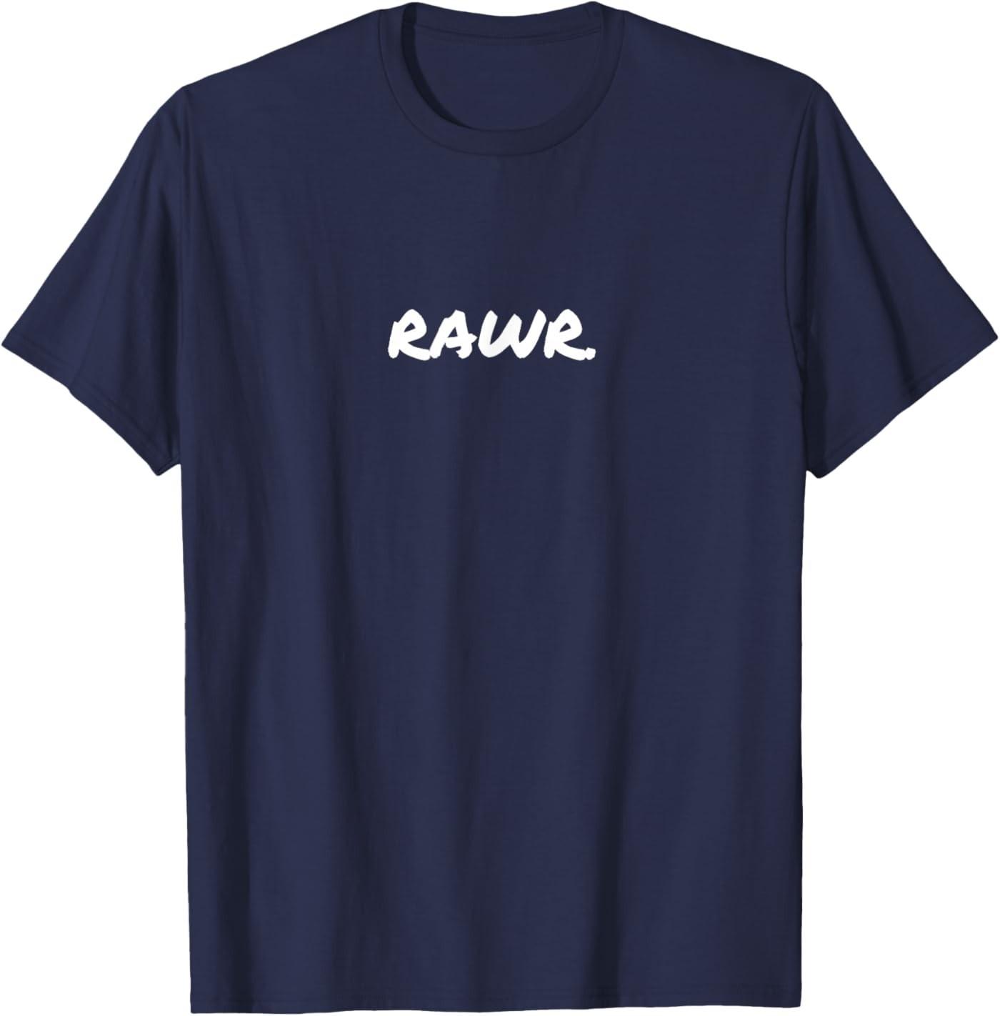Rawr Funny Cute Dinosaur Animal Expression Men Women T-Shirt S разноцветный