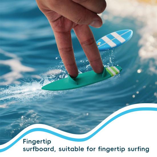 Mini Finger Surfboard Water Floating Balance Toy for Pools Bathtubs Pocket-sized Plastic Surfing Fingerboard for Kids Adults