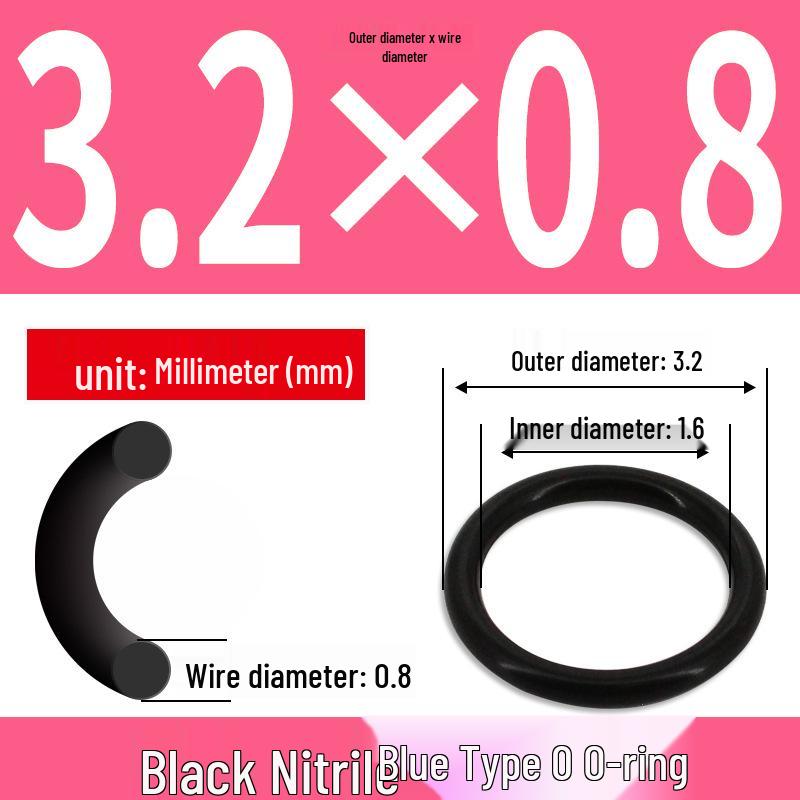 Durable Nitrile Rubber O-Ring, Wire Diameters 0.4-0.8mm, Waterproof & Wear-resistant Sealing Ring