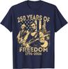 Abraham Lincoln Che Suona la Chitarra 4 Luglio 250° Anniversario T-Shirt Unisex