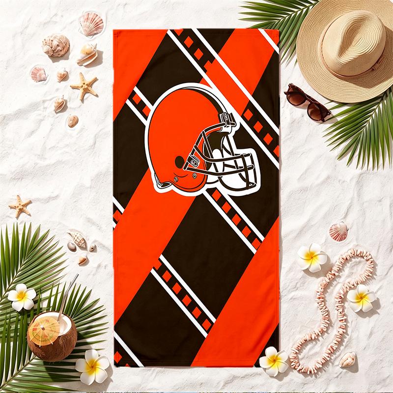 Cleveland Browns Soft Beach Towel Stylish Beach Pool Towel for Summer Seaside Vacation Travel