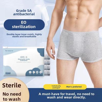 Pánské jednorázové spodní prádlo, jednotlivě balené, sterilní, pratelné, cestovní nezbytnost