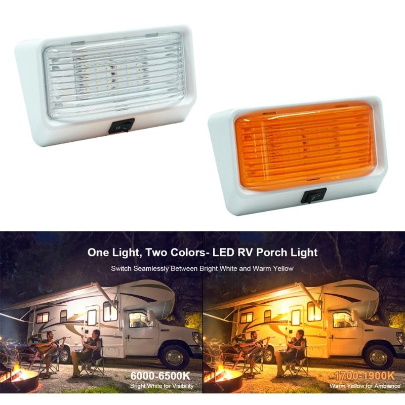 High Intensity LED Campers Motorhomes Porch Light, Energy Efficient, 12V Systems, Weatherproof Suitable For Exterior Use
