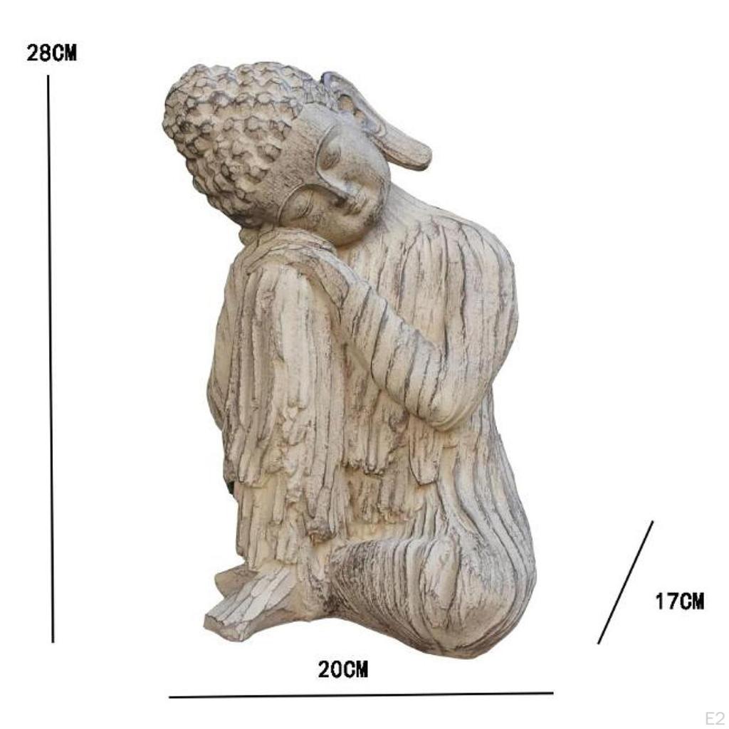 Buddha Figurine Tabletop Ornament Art Crafts Decorative Sculpture for Shelf Office Patio Home