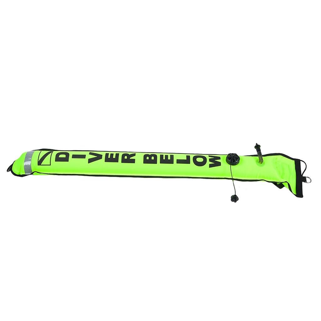4FT High Visibility Inflatable Scuba Diving SMB Surface Signal Marker Buoy(Fluorescence Yellow)