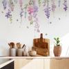 Flower Plants Wall Stickers Home Room Decoration DIY Plant Rattan Flower Butterfly Decoration Kids Room Living Room Decor 1pcs