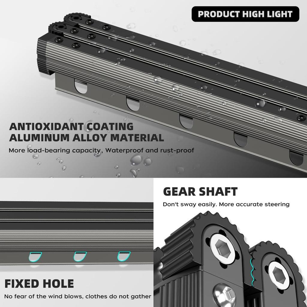 Väggmonterat Osynligt Klädtorkverktyg Utdragbart Klädtorkställ Hushåll Vikbart Klädhängarställ