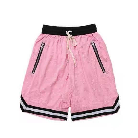 Pantalones cortos casuales para hombre con bolsillo con cremallera Poliéster Secado rápido Pantalones deportivos Joggers Culturismo Largo hasta la rodilla