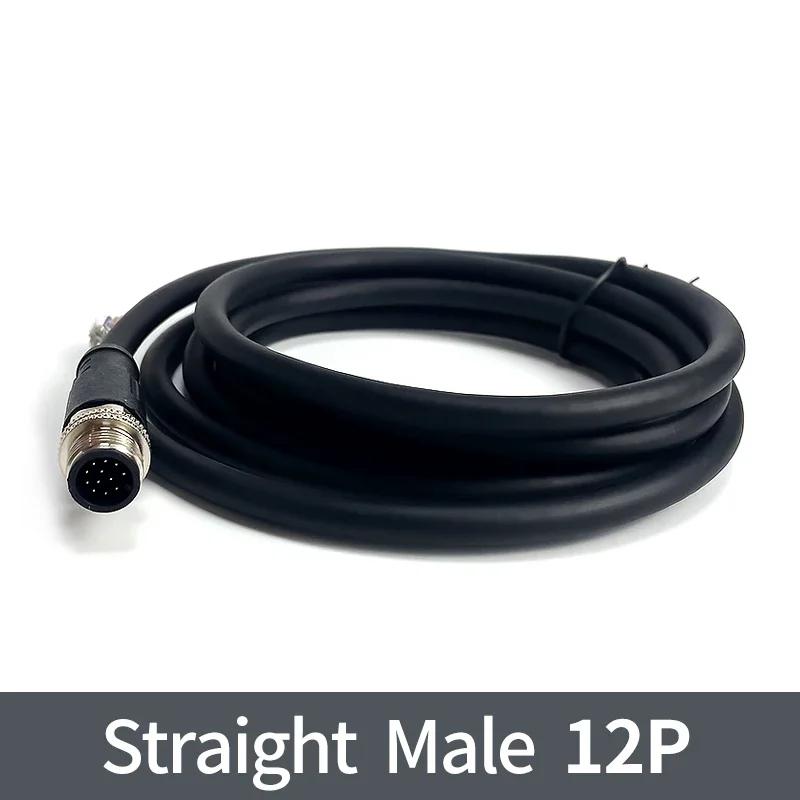 Conector senzor M12 de 2 metri mufă cablu impermeabil Masculin și Femeie 4 5 8 12Pin PVC Conectori M12 de turnare prin injecție integrate
