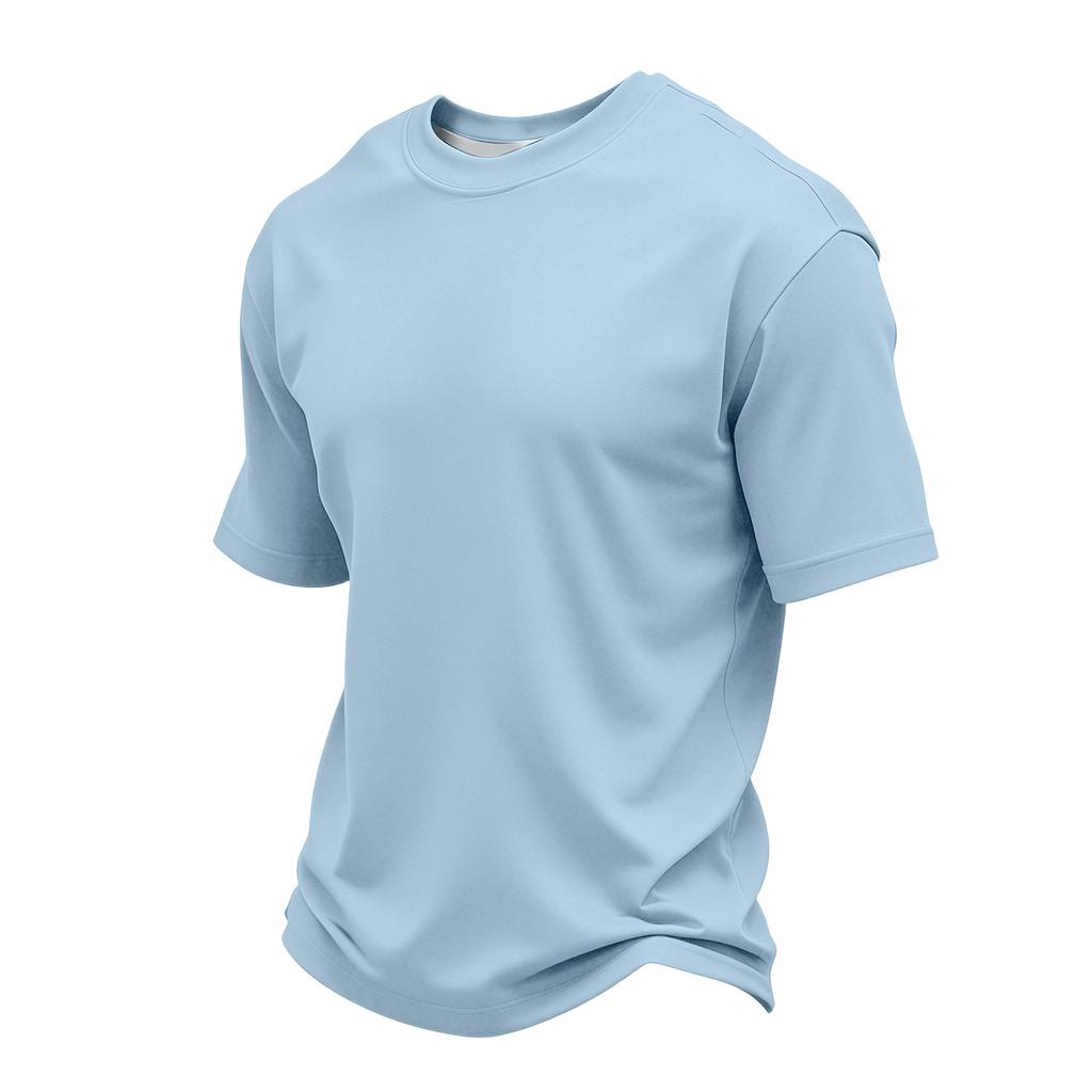 Men's Casual Round Neck Lightweight Breathable Short-Sleeve Top