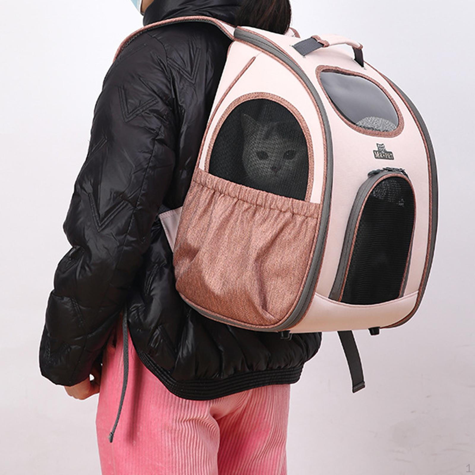 

Carrier Cage with s Comfortable Shoulders Portable for Outdoor Use Camping Hiking рожевий