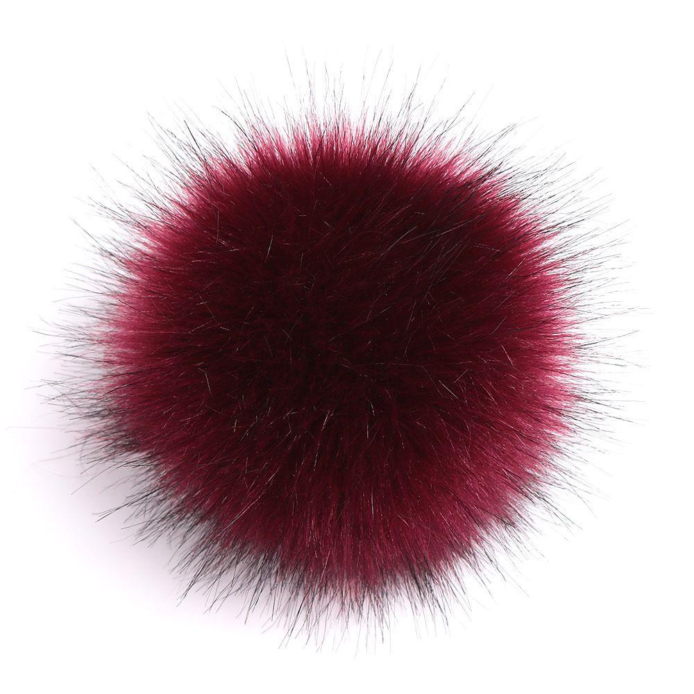 Faux Women Diy Raccoon Fur Pom Poms Ball For Knitting Beanie Hats Accessories