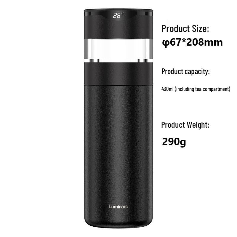 Luminarc Stainless Steel Thermal Travel Mug for Students, Home, Office - Unisex Portable Coffee Cup