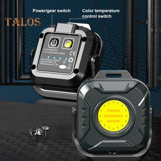 Mini Work Light Magnetic 6 Modes 4 Color Temperature Adjustable USB Rechargeable Outdoor Camping Hiking Hanging Lamp Emergency Repair Light