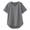 Venex Comfort Cool Recovery Short Sleeve Cooling Pique One Size Fits All Wear, V-Neck T-Shirt, Touch, Fabric, Women's, Gray,