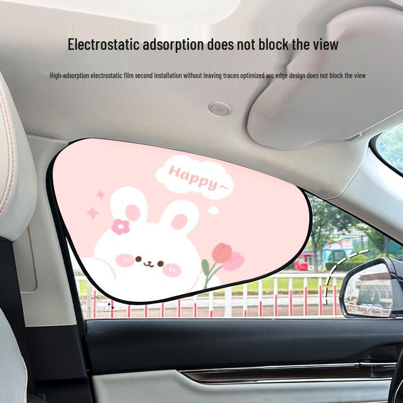 Summer Car Sunshade Curtains - Heat Insulation, Opaque Static Adsorption for Interior Side Windows