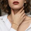 ORSA JEWELS 925 Sterling Silver Simple Rhombus Chain Bracelet for Women Fashion Daily Chain on Hand Party Jewelry SB222