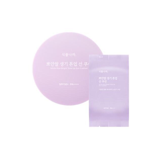 Shingmulnara White Rice Vitality Tone-Up Sun Cushion, Choose 1 of 4 Types (Refill Plan/2 Refills)