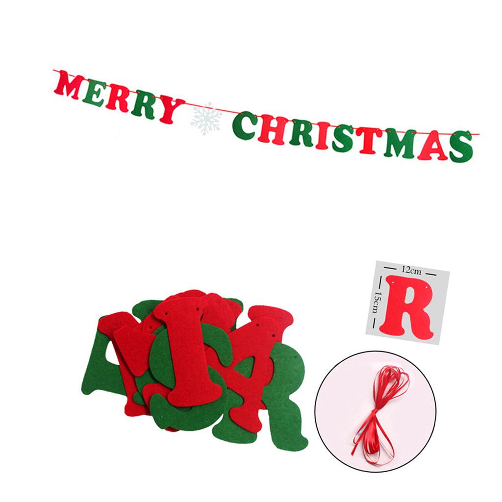 Festive Christmas Hanging Garlands Festival Santa Letter Christmas Bunting Decors for Yuletide Decorating Needs
