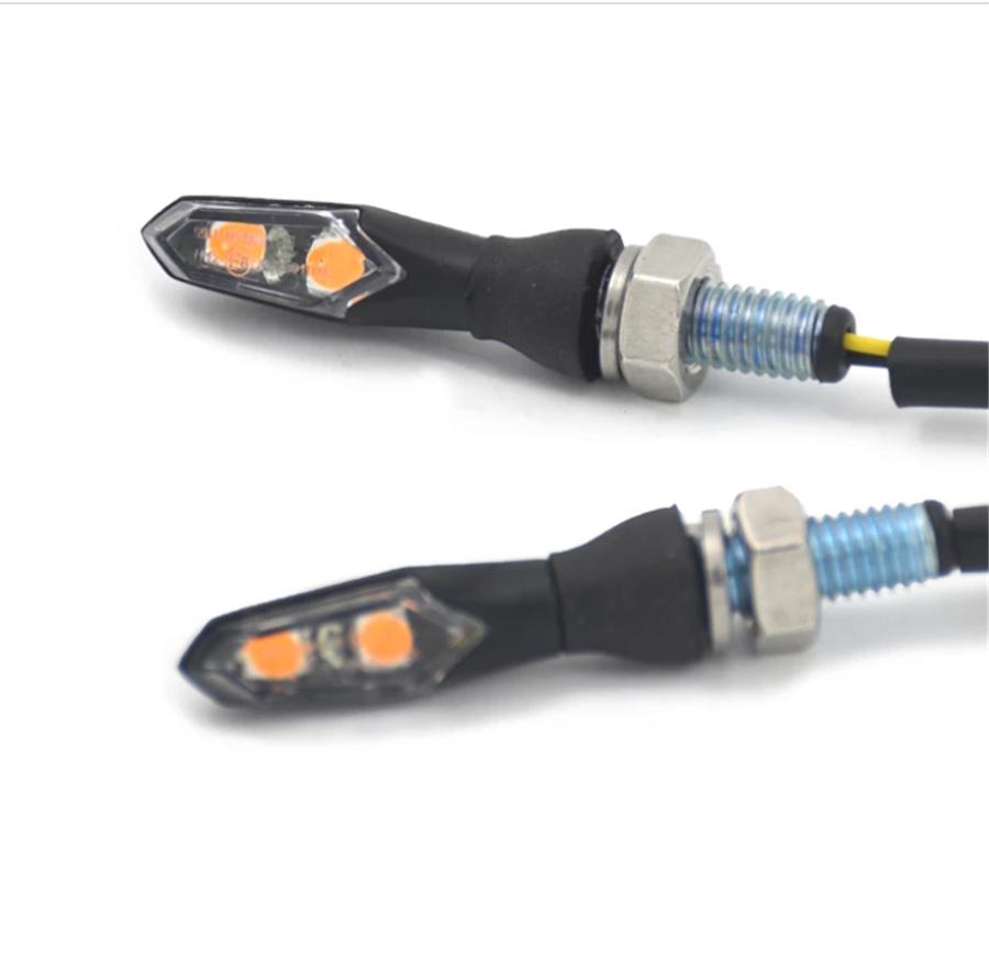 4Pcs Aluminum  12V Mini Motorcycle General LED Turn Signal Lamp Motorbike Indica