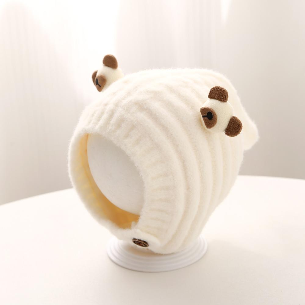 Warm Baby Knitted Hat Soft Kids Earmuffs Cap Fashion Children Pullover Cap  Boys