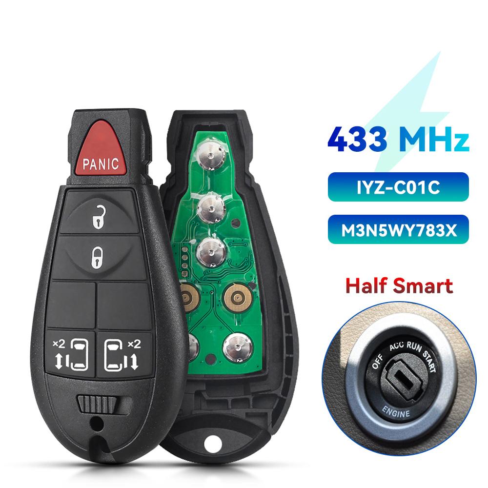 KEYYOU For Chrysler Town Country Jeep Grand Cherokee For Dodge Caliber Journey M3N5WY783X IYZ-C01C 433Mhz Remote Key 2008-2010