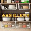 Home Kitchen Storage Rack Wall-Mounted Layered Organizer Dormitory Hanging Basket No-Drill Storage Rack Multi-Functional Storage Rack
