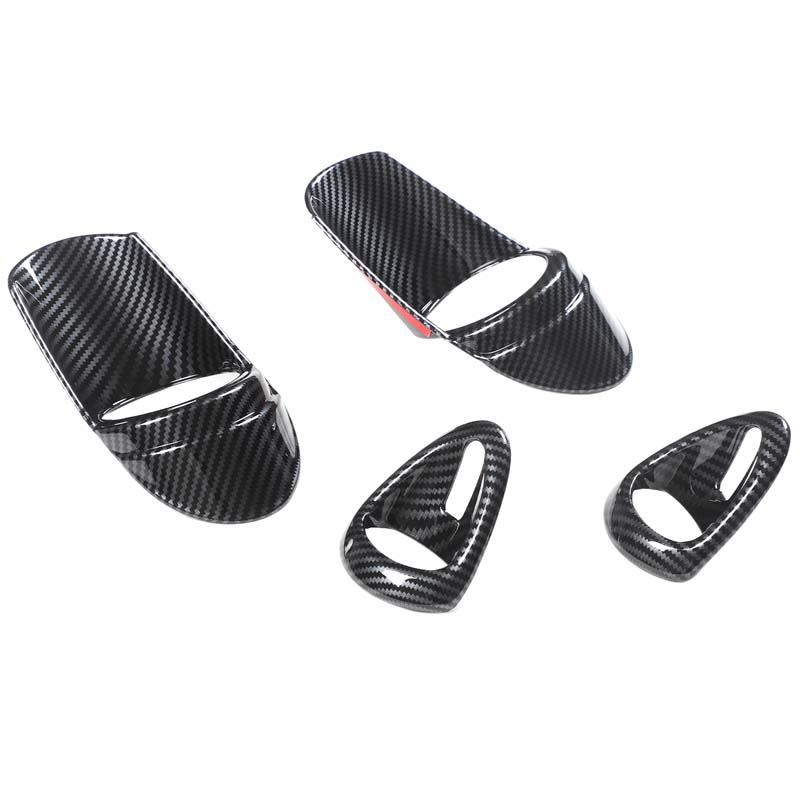 For Nissan 350Z 2003-2006 ABS Carbon Fiber Inner Door Bowl Handle Decorative Frame Stickers Automotive Interior Accessories