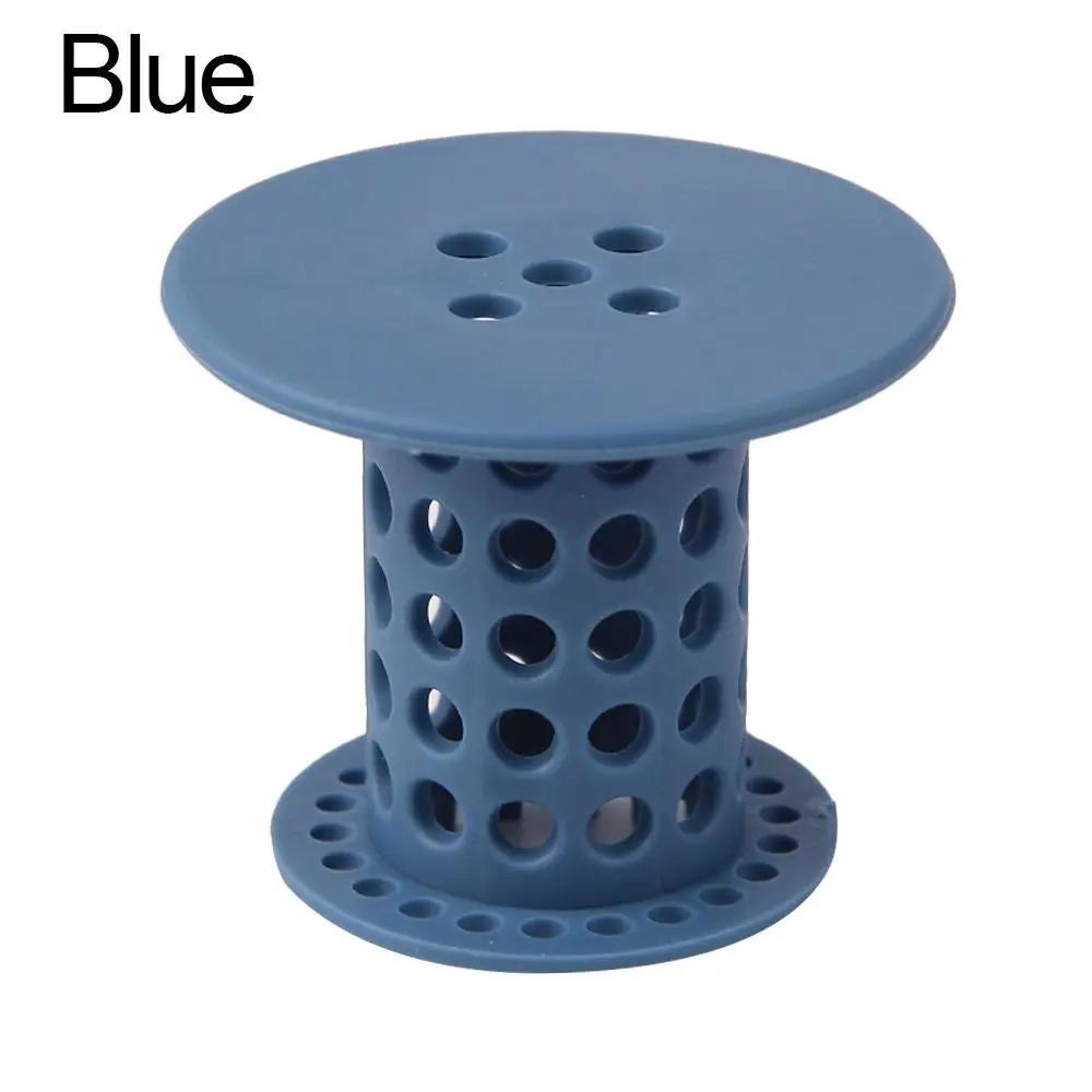 

Устройство для предотвращения засорения канализации в ванной комнате, ванна, бассейн, раковина, фильтр, цилиндрический коллектор для волос, слив в полу душевой комнаты 1PC синий