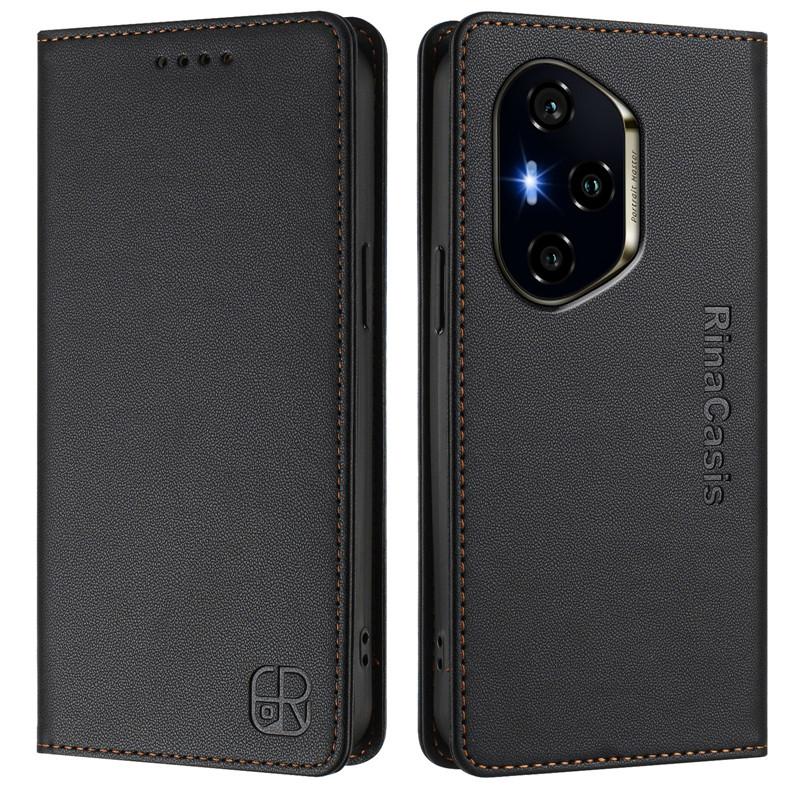 Luxury Anti-thef Wallet Flip Cover Phone Case For Honor 300 Ultra 200 Pro 90 Smart Lite 5G Leather Cases Magnet Solid Color Capa