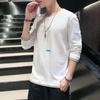 Men's Korean Style Long-Sleeve Slim Round Neck Sweater Shirt for Spring