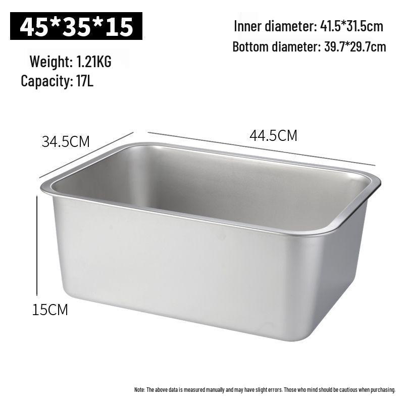 304 Stainless Steel Extra Large Deep Rectangular Self-Service Food Basin with Lid