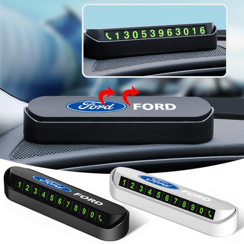 Car Styling Temporary Parking Card Phone Number Card Plate Telephone Number For Ford Focus Mondeo Kuga Fiesta MK7 Escort Explorer Edge 2 4 MK2