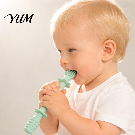 Safe Infant Chewing Toy Baby Silicone Teething Toy, Food-Grade Bite Soother for Gum Easy to Clean Relief Relief, Anti-Finger Biting Chew Stick,