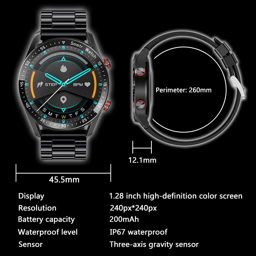 2025 New 1.5 inch Smart Watch Men Bluetooth Call Heart Rate ECG Health Fitness Sports Watch Waterproof Business Man Smartwatch