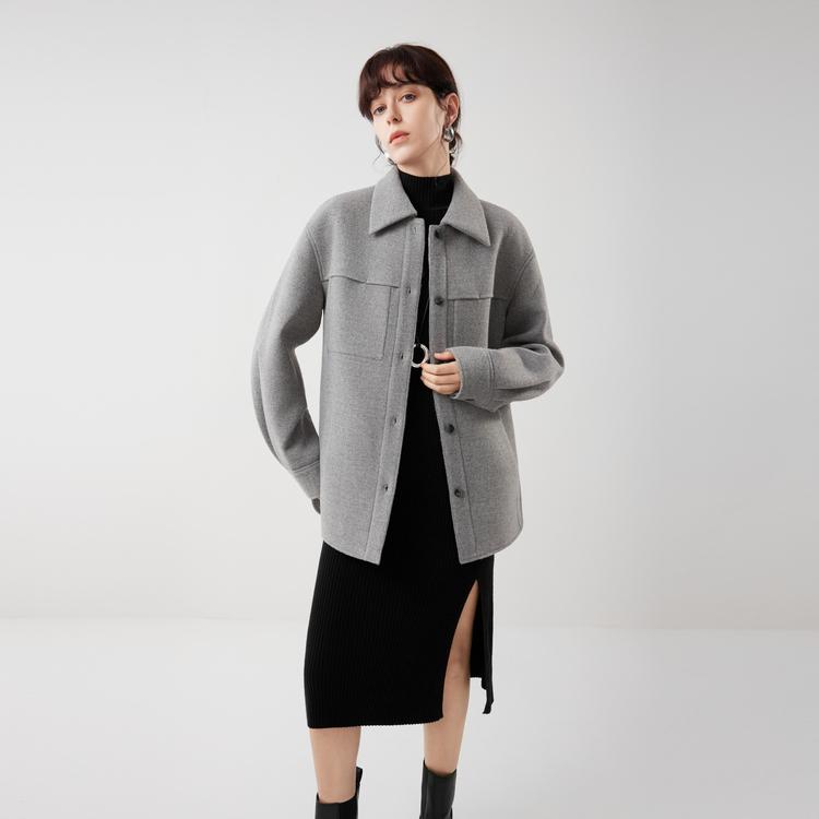 ELLE French Fashion Design Casual Minimalist Commuter Long Sleeve Lapel Jacket Women jackets EF53058
