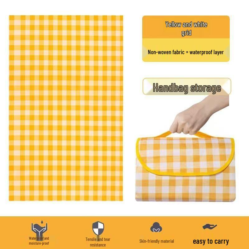 Portable Foldable Picnic Mat - Moisture-Proof Outdoor Ground Cloth for Camping and Spring Outings