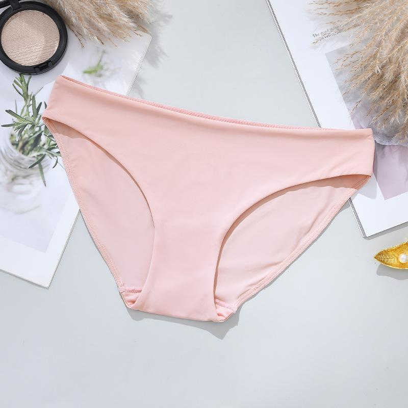 Large size women's underwear pure cotton summer seamless breathable girls' women's mid-waist briefs wholesale women's