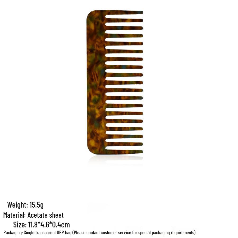 Stylish Anti-Static Acetate Marble Hair Comb - European & American Trend