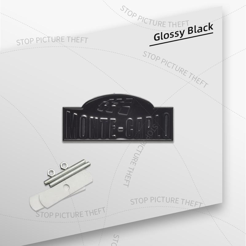 1Pc 3D Metal Monte Carlo Logo Grille Emblem Badge Car Rear Tail Bumper Trunk Sticker For Octavia Fabia Kodiaq Yeti Superb