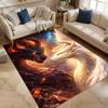 Fiery Black Dragon Versus Angelic White Dragon Print Carpet for Living Room Bedroom Sofa Home Decor Non-slip Mat Luxury Gift