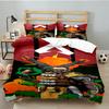 3PCS Apex Bedding Set Printed Duvet Cover Closure Includes 1 Duvet Cover & 2 Pillowcases for All Seasons Bedroom Decor