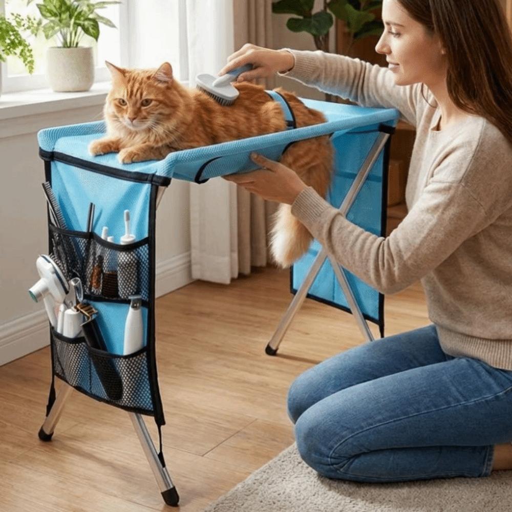 Anti-Scratch Pet Grooming Hammock Quick Drying Pet Washing Station Nail Trimming