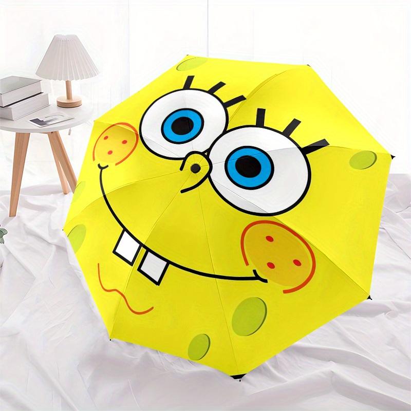 1pc SpongeBob SquarePants Umbrella with Plastic Handle,Suitable for All Seasons Home Travel Outdoor UmbrellaM1142