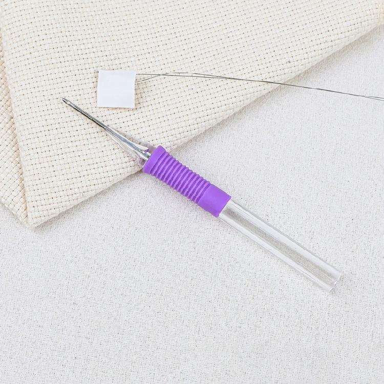 5Pieces ABS Embroidery Pen with Needle Threader Punching Needle Set for Embroidery Sewing Art Craft Embellishment