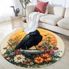 Flowers and Birds,Round Area Rug,Carpet Rug for Living Room Bedroom Sofa Playroom Decor,Non-slip Floor Mat