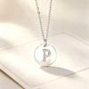 Elegant Zircon-Inlaid Letter P Necklace – European & American Style Pendant, Light Luxury Clavicle Chain for Women