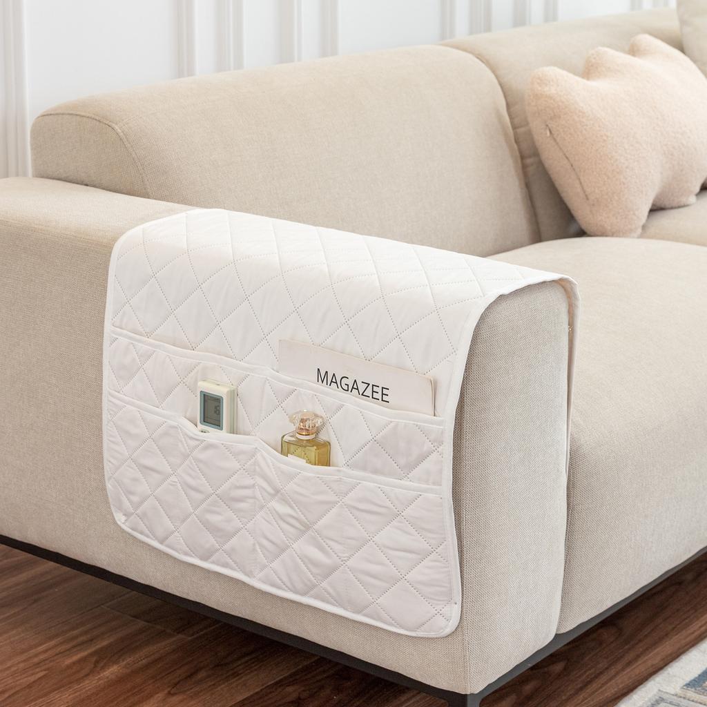 Sofa mit Aufbewahrungstasche, Armlehne, Handtuch, Zeitschriften, Fernbedienung, Sofa, Liege, Armlehne, Kleinigkeiten, Verwaltungstasche